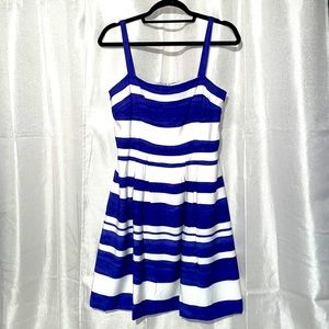 Ann Taylor LOFT Blue & White Striped Dress 👗